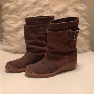 Sorel brown suede waterproof boots